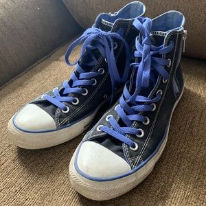 Purple high top converse